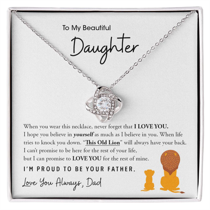 To My Beautiful Daughter | Love Knot Necklace – Key Gifts & Collectibles,  LLC